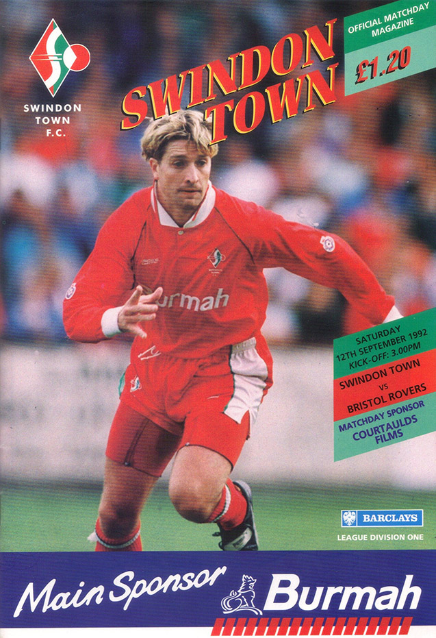 <b>Saturday, September 12, 1992</b><br />vs. Bristol Rovers (Home)